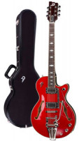 Guitare électrique DUESENBERG STARPLAYER TV DELUXE - Crimson Red + Custom Line Case