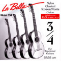 Jeu de cordes pour guitare classique enfants 3/4 - LA BELLA 134 - Tension normale